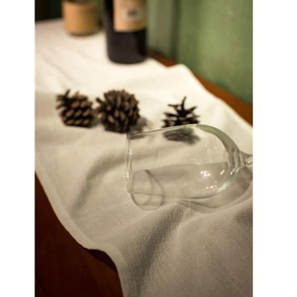 Farmhouse Table Runner Country Cottage Decor White Cotton Decorative Cloth 12x72 - Picture 7 of 9